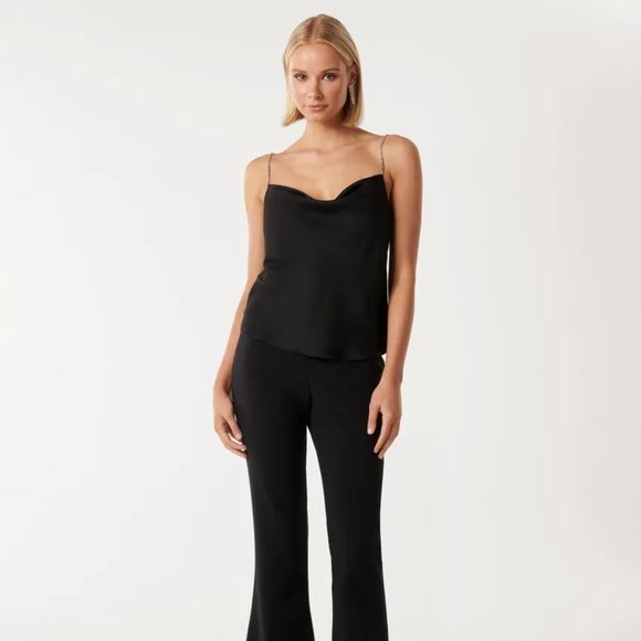 NWT Ever New Rosalie Diamante Strap Cowl Cami Sz 4 - Picture 3 of 13